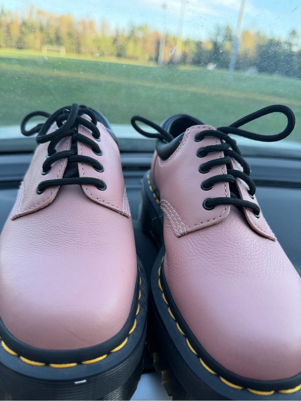 Dr. Martens 8053 Quad Platform 5-Eye Shoes - Pink/Peach